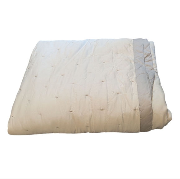 KATE SPADE Quilt Blanket Comforter King White Grey Preppy - Picture 2 of 6